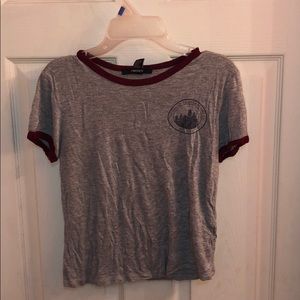 Grey crop tee